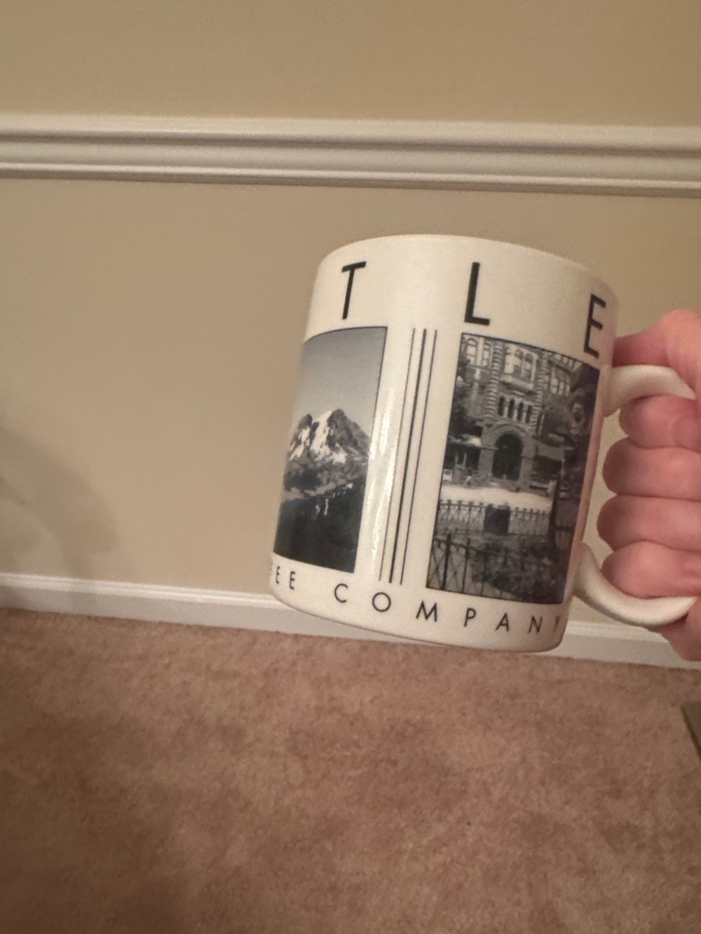 Vintage City scene Starbucks Seattle mug - Picture 3 of 4